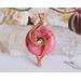 Rhodochrosite Copper Wire Wrapped Gemstone Pendant